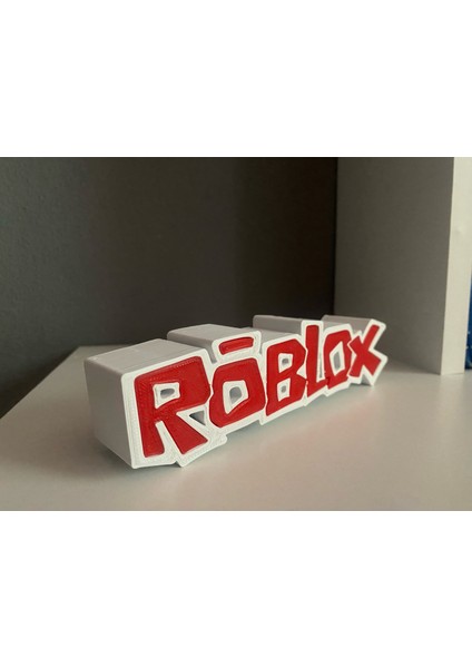 Roblox logo ve çocuk odası masa üstü Stand dekor