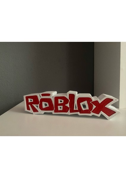 Roblox logo ve çocuk odası masa üstü Stand dekor