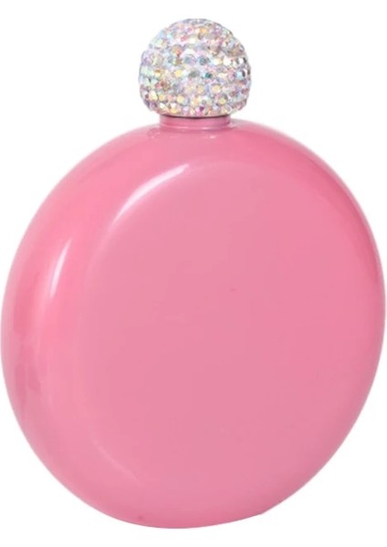 5 Oz Pembe Yuvarlak 5/6 Oz Paslanmaz Çelik Cep Şişesi Tam Elmas Kadın Şişesi Alkol Taşınabilir Küçük Viski Şarap Şişesi Nedime Hediyesi (Yurt Dışından) fırsatları