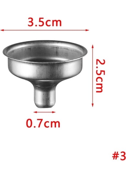 Stil 3 1/3 Adet Mini Mutfak Sıvı Dökümü Aracı Paslanmaz Çelik Huni Bar Şarap Hunisi Küçük Ağız Doldurma Cep Şişesi (Yurt Dışından)