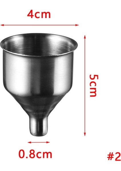 Stil 2 1/3 Adet Mini Mutfak Sıvı Dökümü Aracı Paslanmaz Çelik Huni Bar Şarap Hunisi Küçük Ağız Doldurma Cep Şişesi (Yurt Dışından)