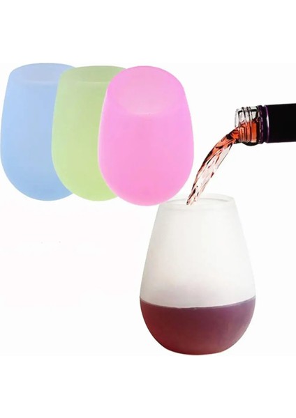 Açık Kırmızı 300-400 ml Katlanabilir Kırmızı Şarap Silikon Bardak Taşınabilir Su Şarap Drinkink Bardak Ev Açık Piknik Barbekü Aile Yemeği Şarap Cam Çay Bardağı (Yurt Dışından)