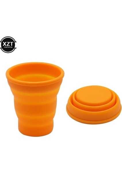 O Kapaksız Taşınabilir Katlanır Cam Silikon Bardak Geri Çekilebilir Kupa Açık Seyahat Için Yüksek Sıcaklığa Dayanıklı Gıda Sınıfı Su Bardağı 200 ml (Yurt Dışından)