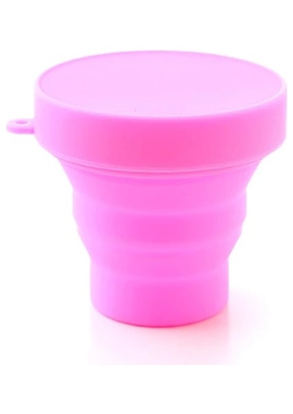 Pembe 1 Adet 1 Adet Taşınabilir Silikon Katlanır Bardak Şeker Renk Su Içme Kahve Fincanı Gargara Fincan Açık Seyahat Katlanabilir Kamp Aksesuarları (Yurt Dışından)