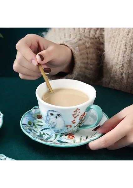 Stil D 220 ml Kahve Fincanı Kore Retro Kremsi Sarı Pastoral Çiçek Oyma Altın Seramik Ingilizce Öğleden Sonra Tatlı Çiçek Çay Bardağı ve Tabağı (Yurt Dışından) fırsatları