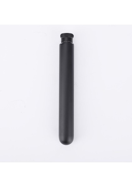 Yuvarlak 45 ml Siyah Paslanmaz Çelik Boru Cep Şişesi 1-2 Oz Viski Votka Cep Şişesi Boyalı (Yurt Dışından)