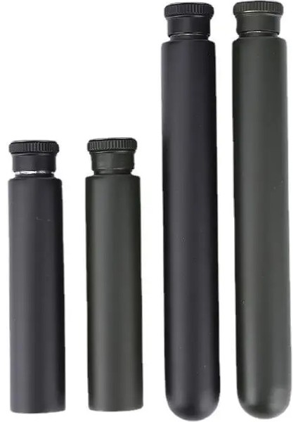 Yuvarlak 45 ml Siyah Paslanmaz Çelik Boru Cep Şişesi 1-2 Oz Viski Votka Cep Şişesi Boyalı (Yurt Dışından)