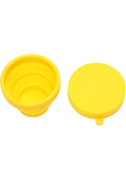 Sarı 200 ml Taşınabilir Silikon Geri Çekilebilir Katlanır Kapaklı Bardak Teleskopik Katlanabilir Içme Açık Seyahat Su Bardakları (Yurt Dışından) fırsatları
