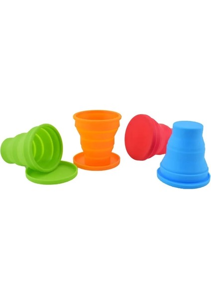 Sarı 200 ml Taşınabilir Silikon Geri Çekilebilir Katlanır Kapaklı Bardak Teleskopik Katlanabilir Içme Açık Seyahat Su Bardakları (Yurt Dışından) indirimleri