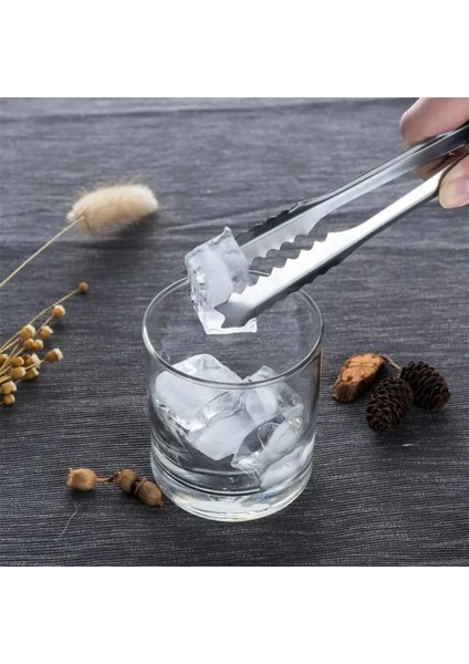15CM 10 Adet 5/8/10 Adet Uygun Paslanmaz Çelik Buz Kelepçesi Gümüş Bar Tutucu Pratik Buz Kapanı Yüksek Kaliteli Mini Gıda Maşası (Yurt Dışından)