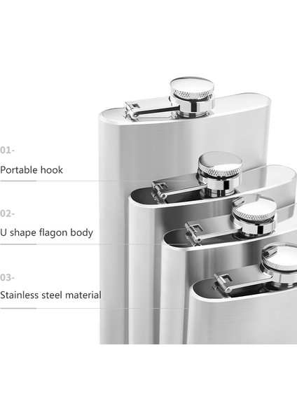 7 Oz Taşınabilir Hip Mataralar Şarap Viski Pot Şişe Flagon Tiryakisi Alkol Şişesi Drinkware Paslanmaz Çelik Kamp Balıkçılık Bushcraft (Yurt Dışından) fırsatları