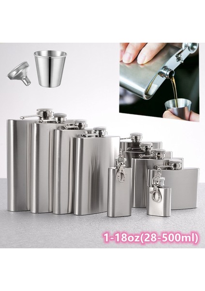 12 Oz (336ML) 1-18 Oz Şarap Viski Pot Şişe Hip Mataralar Tiryakisi Alkol Şişesi Taşınabilir Paslanmaz Çelik Drinkware Viski Tekila Likör Için (Yurt Dışından)