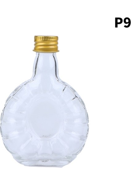 Stil P9 1 Adet Küçük Boş Ruh Viski Şarap Şişesi 50 ml Mini Cam Alkol Likör Şişeleri Vidalı Kapaklı Viski Sürahi (Yurt Dışından)