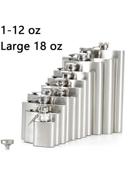 5 Oz 1-12 Oz Paslanmaz Çelik Cep Şişesi Huni ile Cep Cep Şişesi Alkol Viski Cep Şişesi Vidalı Kapak Taşınabilir Drinkware Barware (Yurt Dışından)
