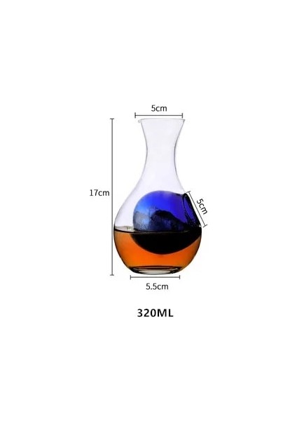 Mavi Şarap Potu 320 ml Japon Kristal Sake Cam Buz Sürahisi Hamster Yuva Şarap Konteyner Soğutma Odası Şarap Dökücüler Sürahi Seti Şarap Şişesi Başparmak Deliği (Yurt Dışından)