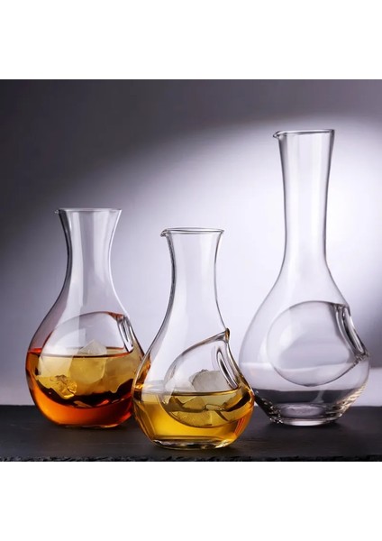 Mavi Şarap Potu 320 ml Japon Kristal Sake Cam Buz Sürahisi Hamster Yuva Şarap Konteyner Soğutma Odası Şarap Dökücüler Sürahi Seti Şarap Şişesi Başparmak Deliği (Yurt Dışından)
