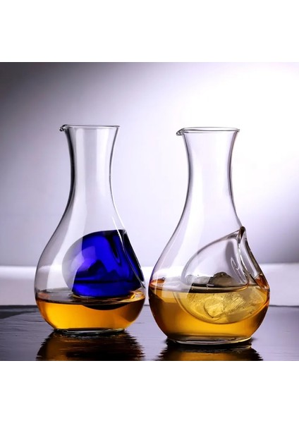 Mavi Şarap Potu 320 ml Japon Kristal Sake Cam Buz Sürahisi Hamster Yuva Şarap Konteyner Soğutma Odası Şarap Dökücüler Sürahi Seti Şarap Şişesi Başparmak Deliği (Yurt Dışından)