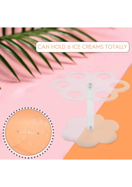 1 Adet 6 Delik Akrilik Dondurma Koni Standı Tutucu Şeffaf (Yurt Dışından) fırsatları