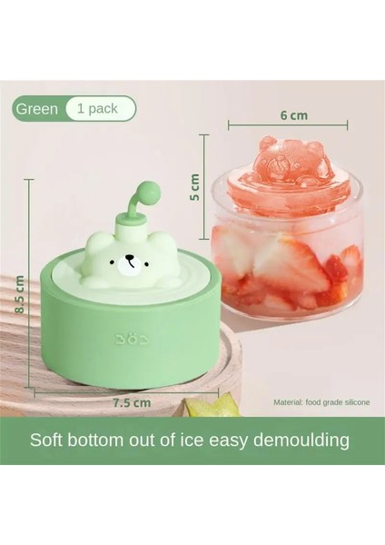 Pembe Karikatür Buz Topu Kalıp Silikon Ayı Buz Kalıp Çikolatalı Kek Şeker Hamur Kalıp Dondurma Yapma Makinesi Araçları Diy Dondurulmuş Buz Küpleri Kalıp (Yurt Dışından)