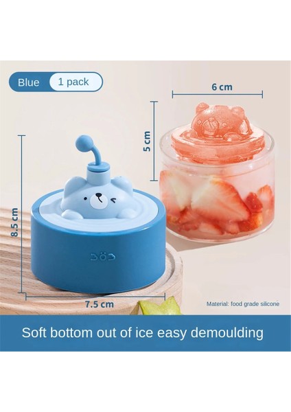 Pembe Karikatür Buz Topu Kalıp Silikon Ayı Buz Kalıp Çikolatalı Kek Şeker Hamur Kalıp Dondurma Yapma Makinesi Araçları Diy Dondurulmuş Buz Küpleri Kalıp (Yurt Dışından)