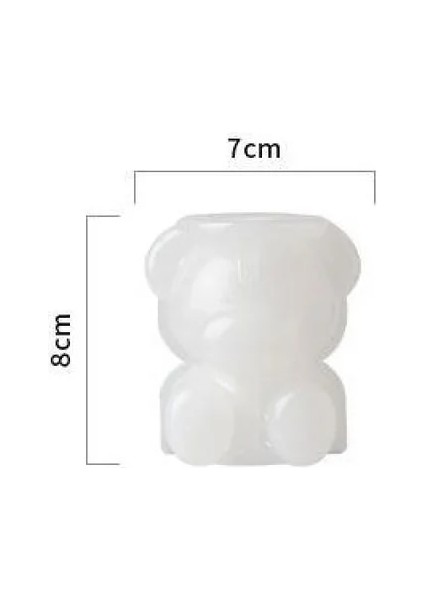 L Silikon Buz Kalıp Diy Ayı 3D Yeniden Kullanılabilir Buz Topu Makinesi Alçı Sabun Mum Kek Dekor Yaz Dondurma Araçları Mutfak Aksesuarları (Yurt Dışından)