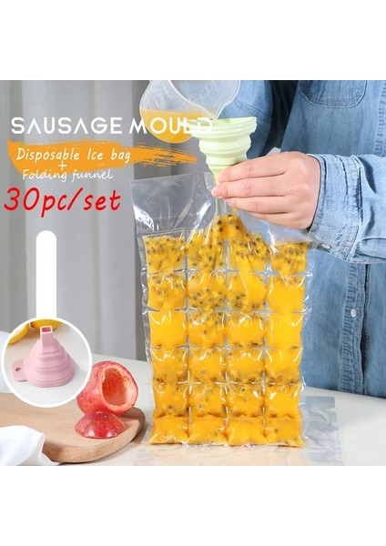 C-1pc Funne 30 Adet/paket Tek Kullanımlık Buz Yapma Çanta Buz Küpü Tepsi Kalıp Buz Kalıp Buz Kalıbı Yaz Dıy Içme Aracı Mutfak Aletleri (Yurt Dışından) fiyatları