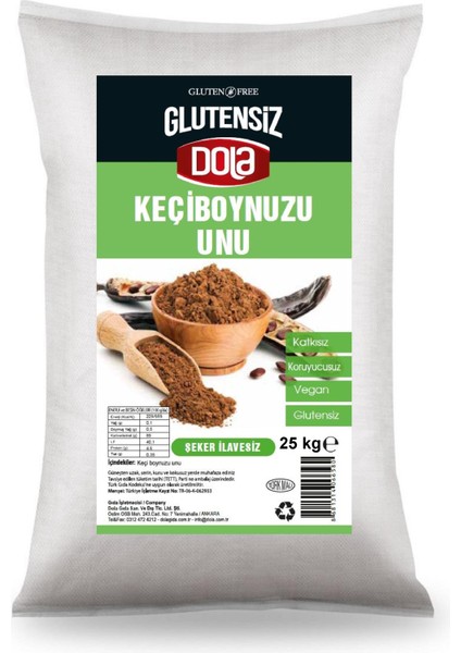 Glutensiz Keçiboynuzu Unu 25 kg