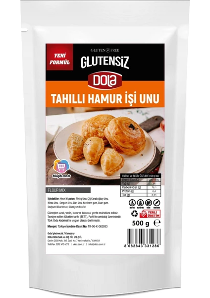 Glutensiz Tahıllı Hamur Işi Unu 500  gr Karabuğdaylı Kinoalı Un Karışımı