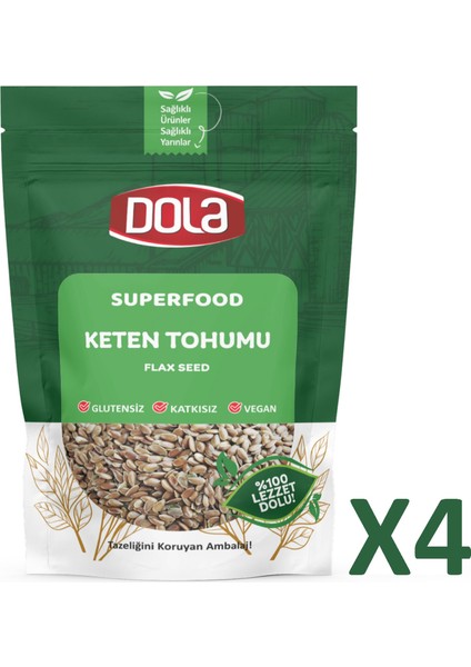 Glutensiz Keten Tohumu 400 gr x 4