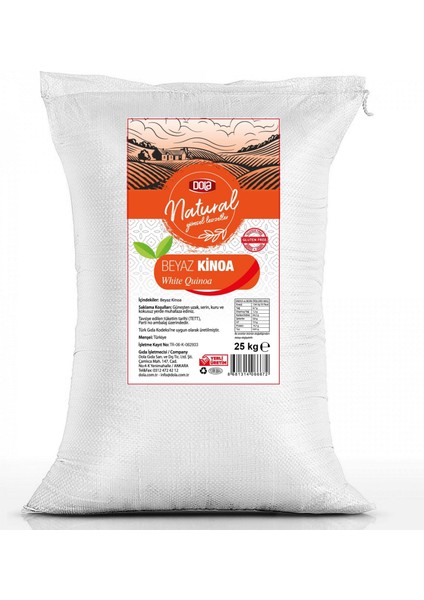 Beyaz Kinoa Glutensiz 25 kg