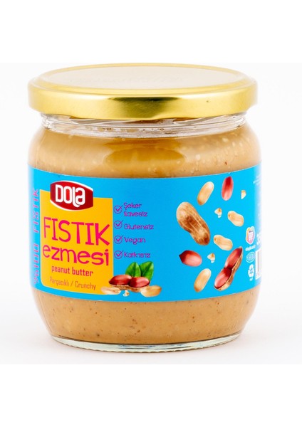 Fıstık Ezmesi Fıstık Parçacıklı Glutensiz 350 gr