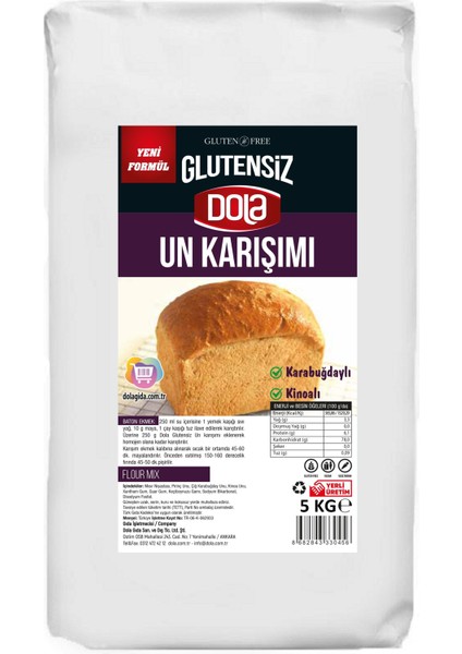 Glutensiz Karabuğdaylı ve Kinoalı Un Karışımı 5 kg