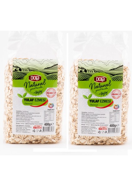 Natural Yulaf Ezmesi 400 Gr* 2'li