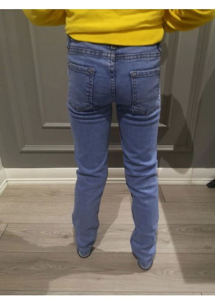 Slim Fit Erkek Çocuk Denim Kot Pantolon Buz Mavi 999 modelleri