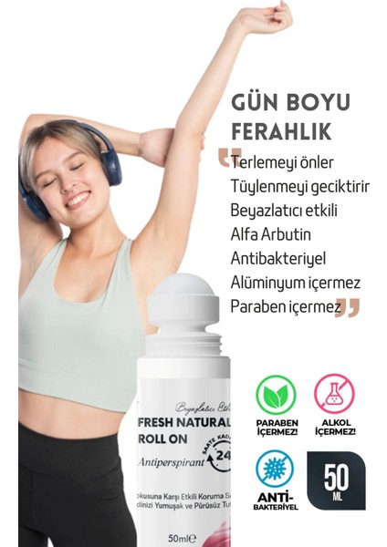 Valeria Massimo Antiperspirant Whitening Roll-On,ter Önleyici Beyazlatıcı Roll-On 50 ml