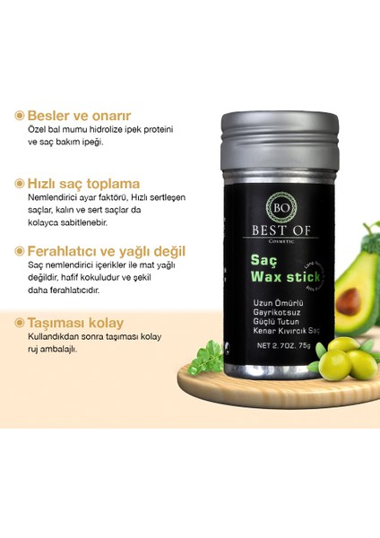 Güçlü Tutunan Saç Sabitleyici Wax Stick 75 gr fiyatları