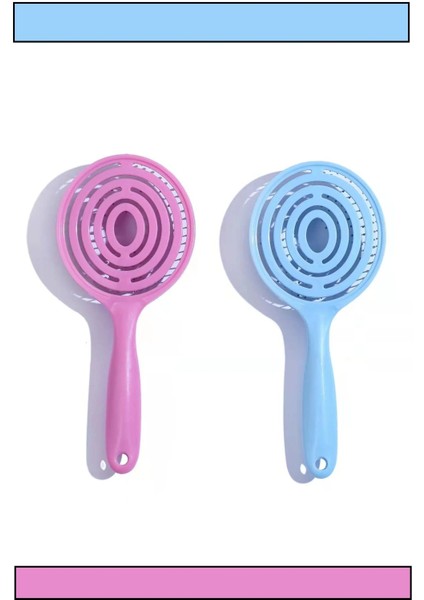 Lolipop Tarak 3 Boyutlu Saç Açma Tarama Fırçası Kuaför Tarak Fırça Saç Açma Mor XLT863