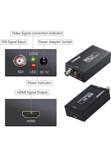 Bnc sdı to hdmı audio çevirici converter 3G SDI to HDMI çevirici