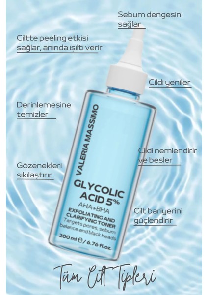 Canlandırıcı Tonik 200 ml Glycolic Acid 5% Aha + Bha modelleri