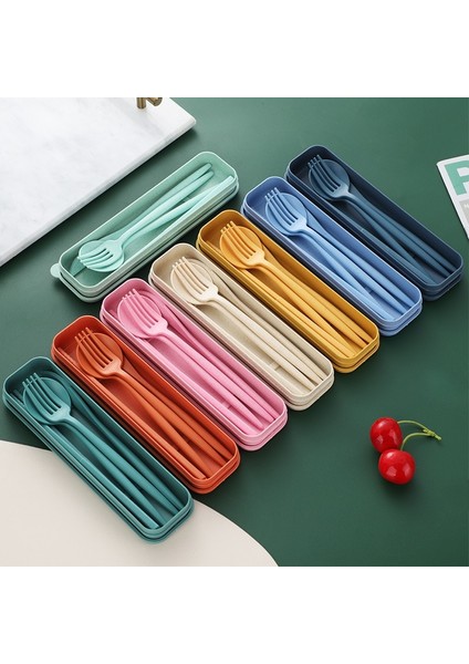 04 4 Adet/takım Yemek Takımı Setleri Yaratıcı Durumda Plastik Bıçak Çatal Kaşık Çubuklarını Setleri Seyahat Çatal Bıçak Takımı Mutfak Sofra (Yurt Dışından)