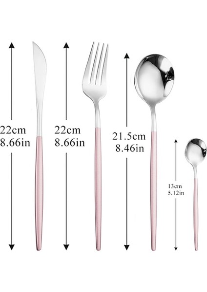 Pinksilver 4 Adet Paslanmaz Çelik Çatal Bıçak Kaşık Seti Tatlı Buz Kaşığı Masa Çatal Tereyağı Bıçağı Noel Sofra Sofra Takımı Seti Çubuklarını Mutfak Için (Yurt Dışından)
