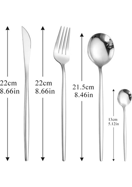 YF3SILVER1SET Yemek Takımı Altın Çatal Bıçak Kaşık Seti 304 Paslanmaz Çelik Lüks Sofra Takımı Ev Gümüş Çatal Kaşık Bıçak Mutfak Yemeği Seti Dropshipping (Yurt Dışından)