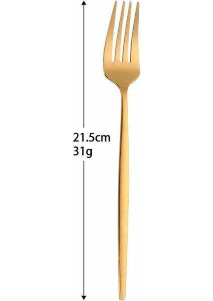 Whitegold 4 Adet Ayna Altın Paslanmaz Çelik Çatal Bıçak Kaşık Seti Çocuk Çatal Bıçak Çorba Tatlı Buz Kaşığı Komple Akşam Yemeği Yemek Takımı Seti Çubuklarını (Yurt Dışından)
