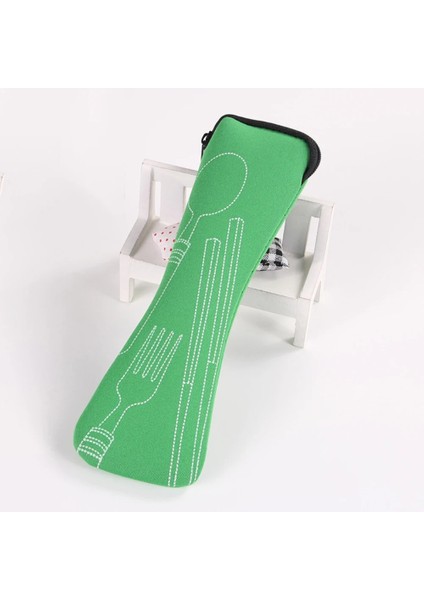 Mavi Çanta Sofra Kutusu Taşınabilir Kapak Çevirin Tipi Çatal Bıçak Takımı Çantası Mutfak Öğrencileri Ev Eşyaları Yemek Takımı Çanta Yemek Takımı Dropshipping (Yurt Dışından) fırsatları