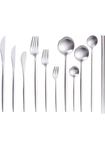 Yemek Kaşığı 1 Adet Gümüş Sofra Seti 18/10 Paslanmaz Çelik Sofra Çatal Bıçak Kaşık Seti Çatal Kaşık Tereyağı Bıçağı Çubuklarını Mat Yemek Takımı Setleri (Yurt Dışından)