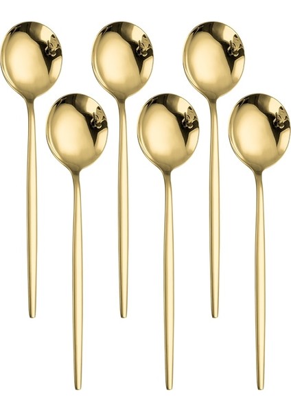 Meyve Çatalı 6 Adet 6 Parça Sofra Altın Sofra Takımı Kaşık Seti Paslanmaz Çelik Batı Yemek Bıçağı Meyve Çatalı Çay Kaşığı Altın Çatal Yemek Takımı Seti (Yurt Dışından) modelleri