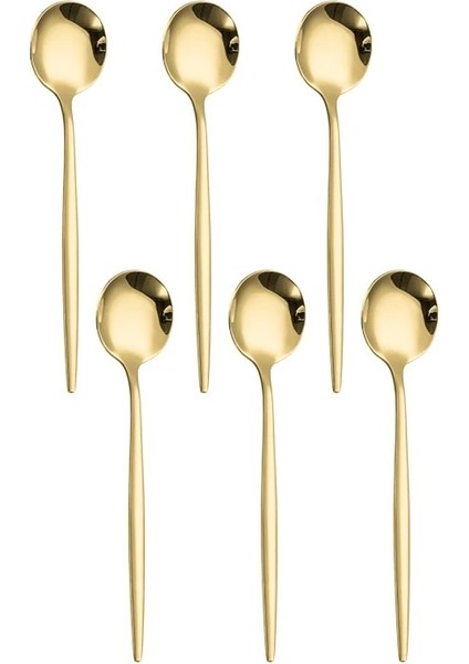 Çay Kaşığı 6 Adet 6 Parça Sofra Altın Sofra Takımı Kaşık Seti Paslanmaz Çelik Batı Sofra Bıçağı Meyve Çatal Çay Kaşığı Altın Çatal Yemek Takımı Seti (Yurt Dışından) indirimleri