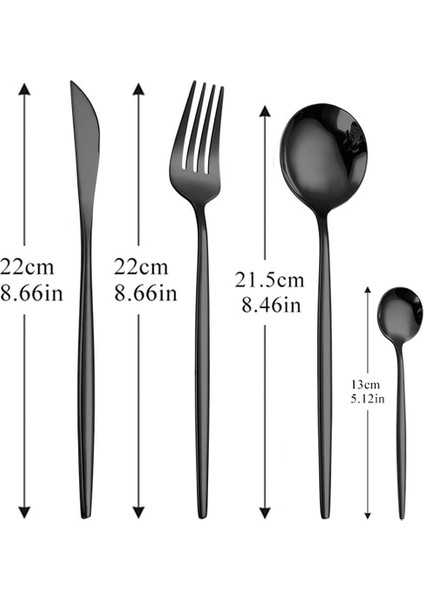 Siyah Gümüş Yemek Takımı Gümüş Çatal Bıçak Kaşık Seti 304 Paslanmaz Çelik Lüks Sofra Takımı Ev Çatal Kaşık Bıçak Mutfak Yemek Takımı Dropship (Yurt Dışından)
