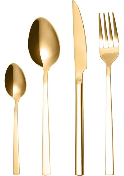 Rosegold 1 Takım Siyah Çatal Bıçak Kaşık Seti Paslanmaz Çelik Çatal Kaşık Bıçak Seti Yemek Takımı Seti Kaşık Komple Sofra Seti Çevre Dostu (Yurt Dışından)