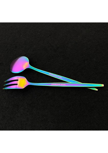 Siyah Gümüş 6 Adet Altın Çatal Seti Çay Kek Aperatif Çatal Yemek Takımı Çatal Mat 304 Paslanmaz Çelik Sofra Tatlı Meyve Çatalı Sofra Takımı Seti (Yurt Dışından) modelleri